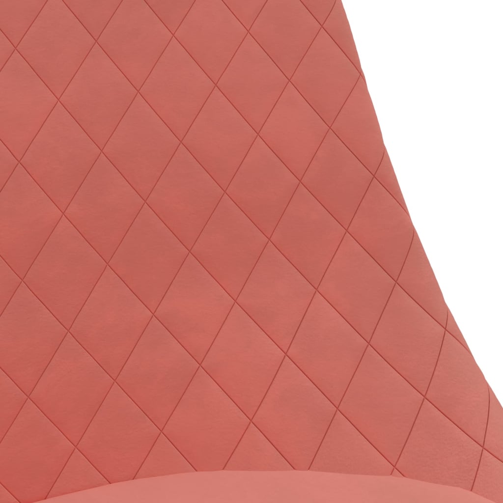 vidaXL Chaises de salle à manger 4 pcs pivotantes velours rose