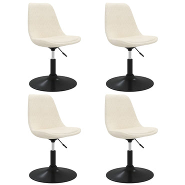 vidaXL Chaises de salle à manger 4 pcs Velours crème pivotantes