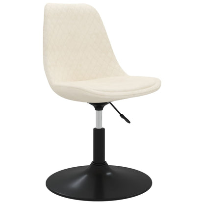 vidaXL Chaises de salle à manger 4 pcs Velours crème pivotantes