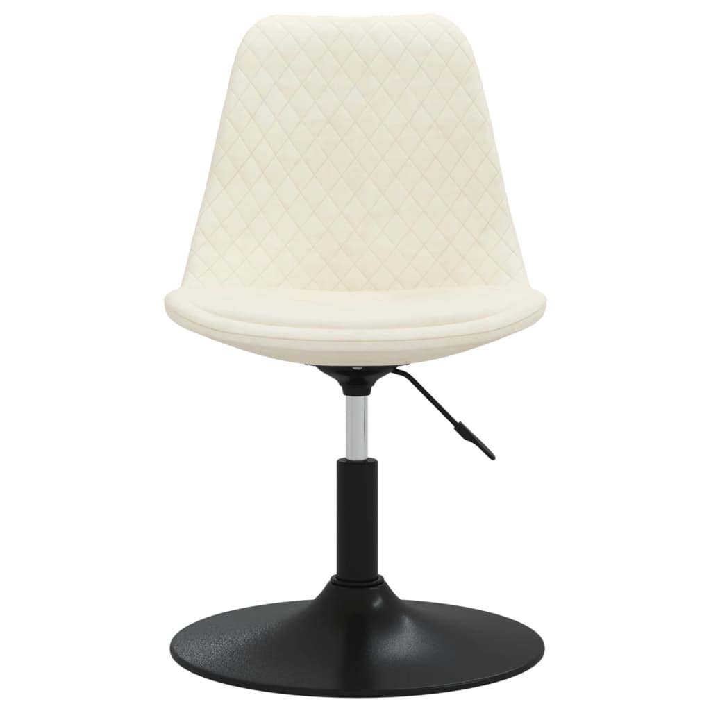 vidaXL Chaises de salle à manger 4 pcs Velours crème pivotantes