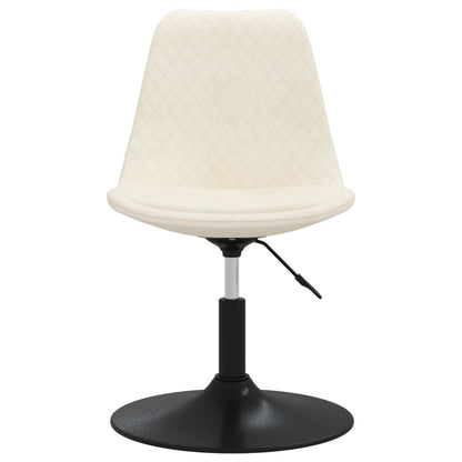 vidaXL Chaises de salle à manger 4 pcs Velours crème pivotantes