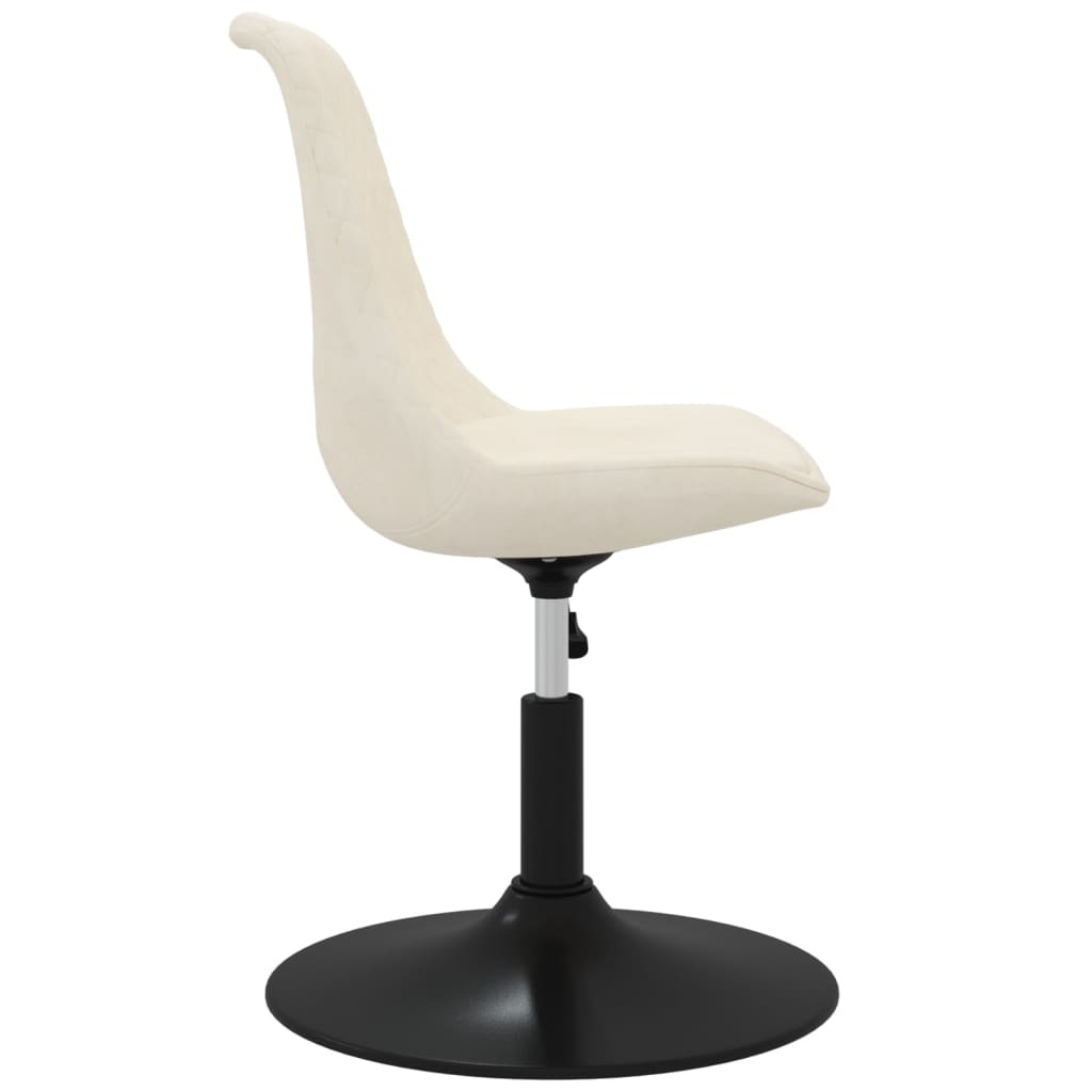 vidaXL Chaises de salle à manger 4 pcs Velours crème pivotantes