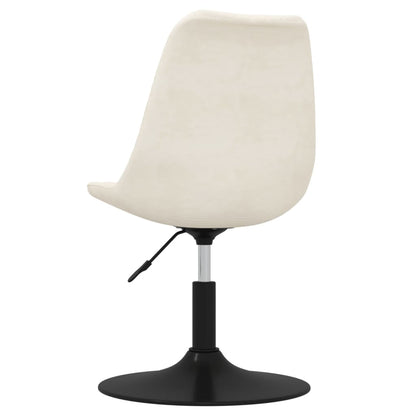 vidaXL Chaises de salle à manger 4 pcs Velours crème pivotantes