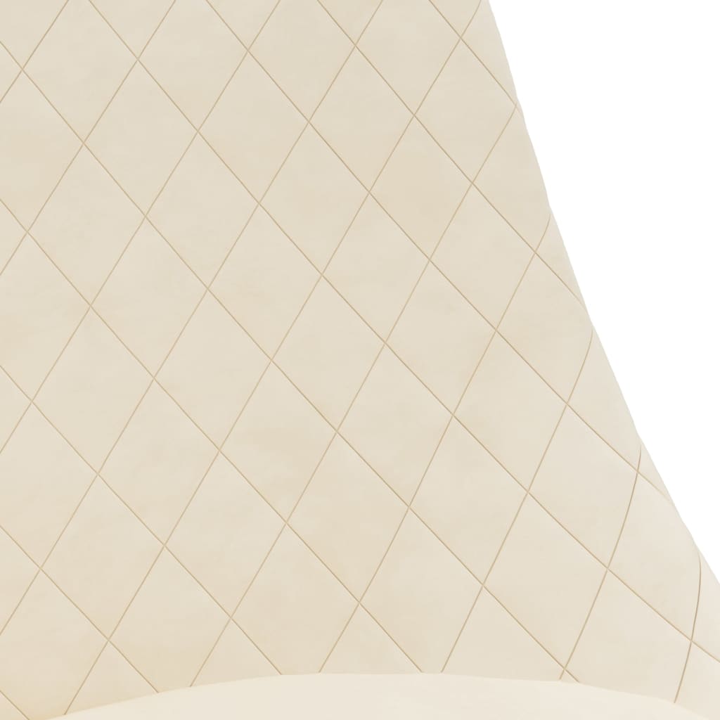 vidaXL Chaises de salle à manger 4 pcs Velours crème pivotantes