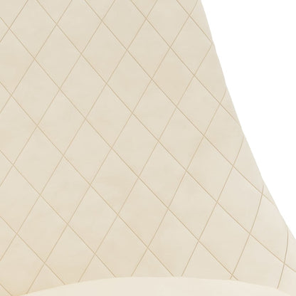 vidaXL Chaises de salle à manger 4 pcs Velours crème pivotantes