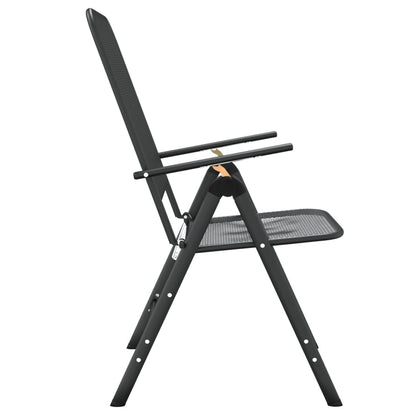 vidaXL Chaises de jardin pliantes 4 pcs. Maille étirée Anthracite