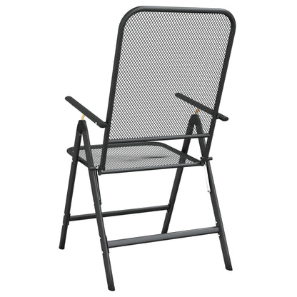 vidaXL Chaises de jardin pliantes 4 pcs. Maille étirée Anthracite