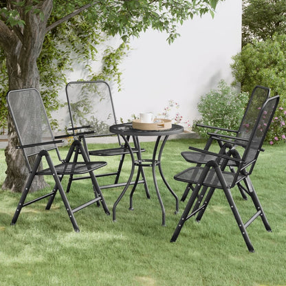 vidaXL Chaises de jardin pliantes 4 pcs. Maille étirée Anthracite