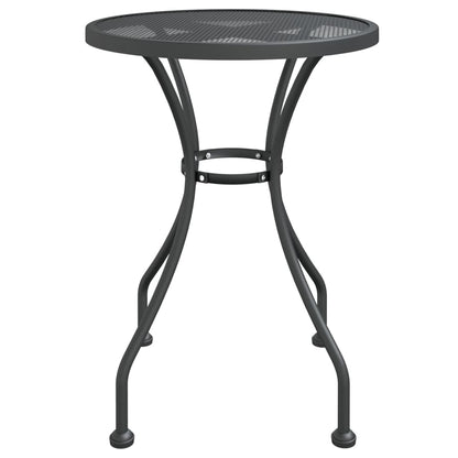 vidaXL Gartentisch Ø60x72 cm Streckgitter Anthrazit
