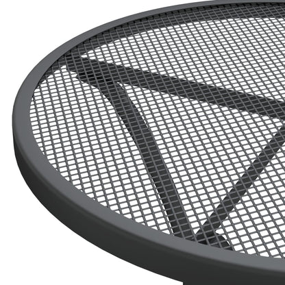 vidaXL Gartentisch Ø60x72 cm Streckgitter Anthrazit