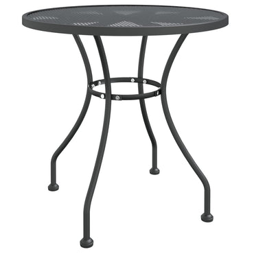 vidaXL Gartentisch Ø80x72 cm Streckmetall Anthrazit
