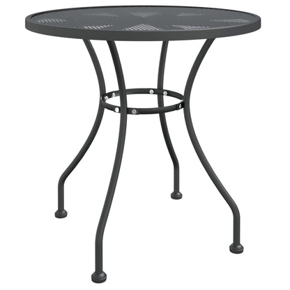 vidaXL Gartentisch Ø80x72 cm Streckmetall Anthrazit