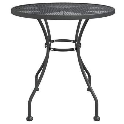 vidaXL Gartentisch Ø80x72 cm Streckmetall Anthrazit