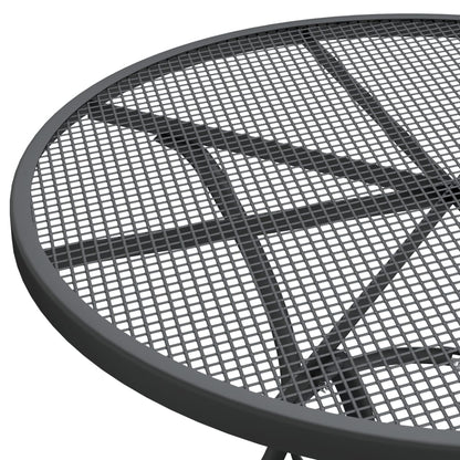 vidaXL Gartentisch Ø80x72 cm Streckmetall Anthrazit