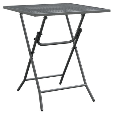 vidaXL Gartentisch 60x60x72 cm Streckmetall Anthrazit