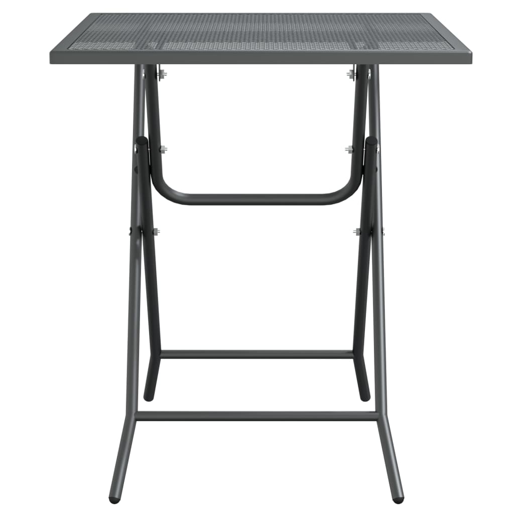 vidaXL Gartentisch 60x60x72 cm Streckmetall Anthrazit