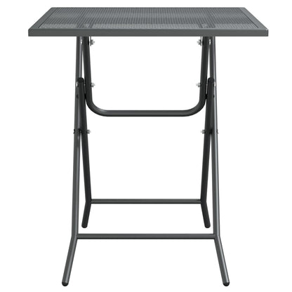 vidaXL Gartentisch 60x60x72 cm Streckmetall Anthrazit
