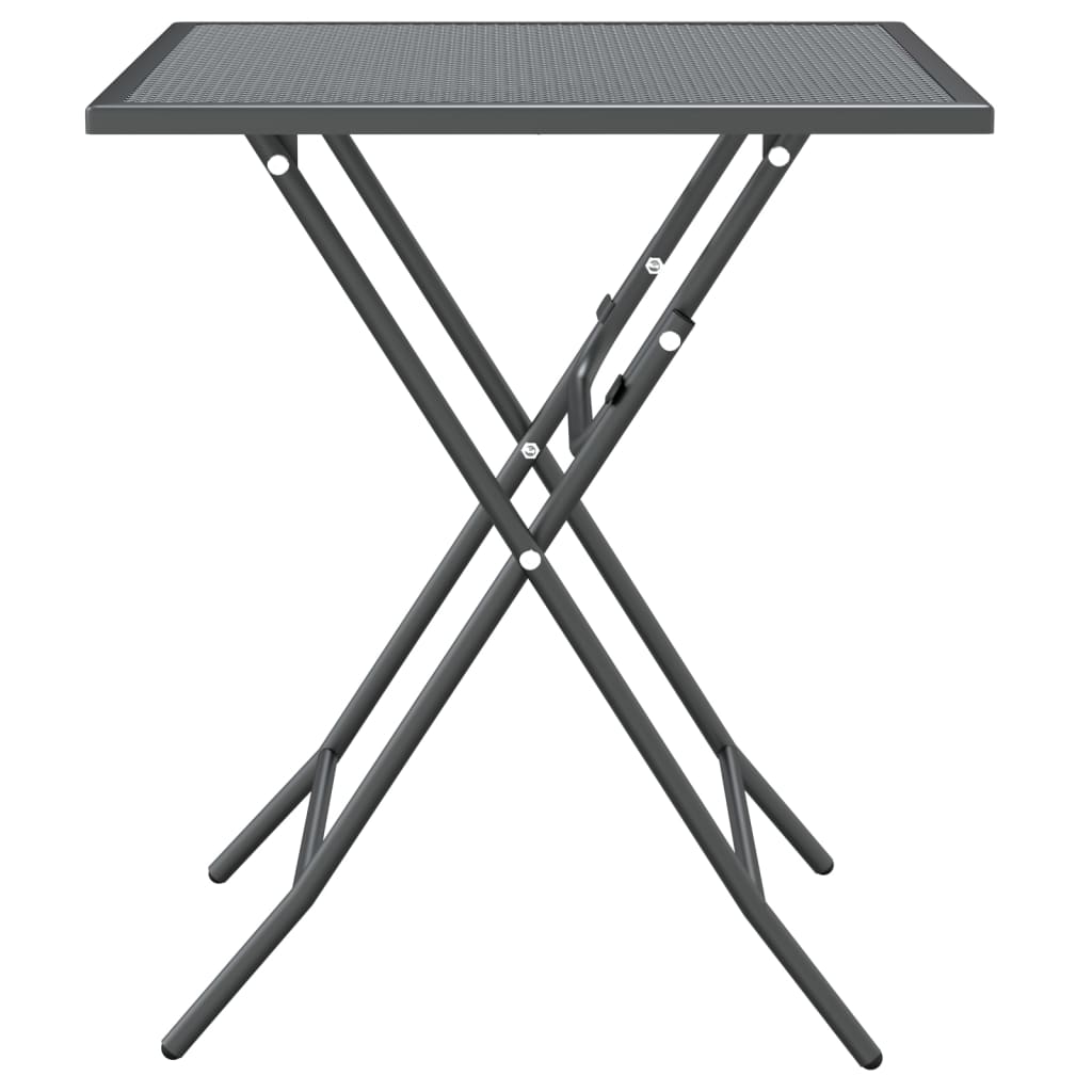 vidaXL Gartentisch 60x60x72 cm Streckmetall Anthrazit