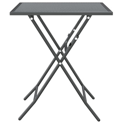 vidaXL Gartentisch 60x60x72 cm Streckmetall Anthrazit