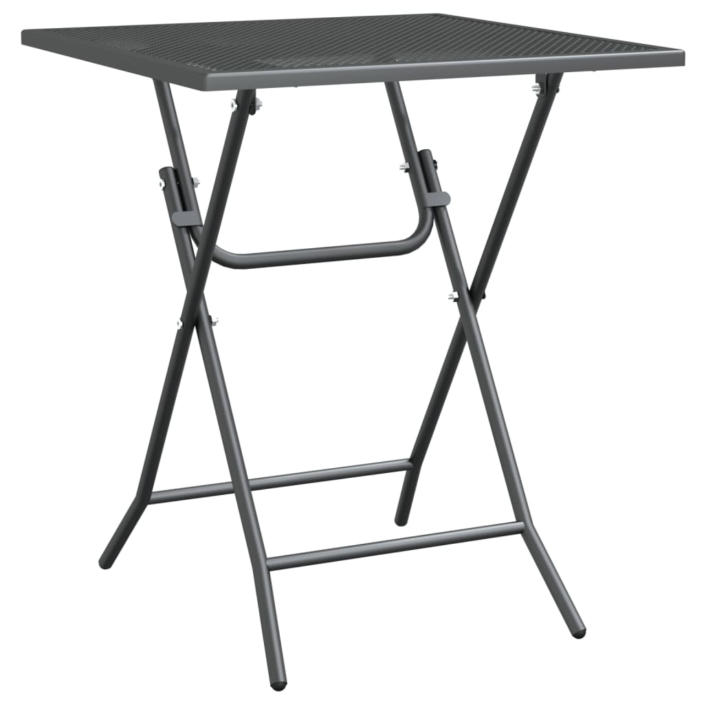 vidaXL Gartentisch 60x60x72 cm Streckmetall Anthrazit