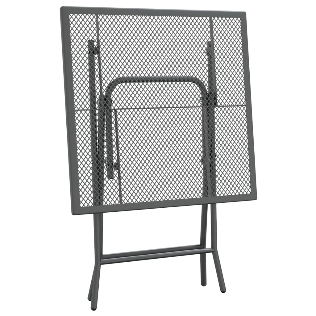 vidaXL Gartentisch 60x60x72 cm Streckmetall Anthrazit