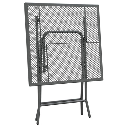 vidaXL Gartentisch 60x60x72 cm Streckmetall Anthrazit