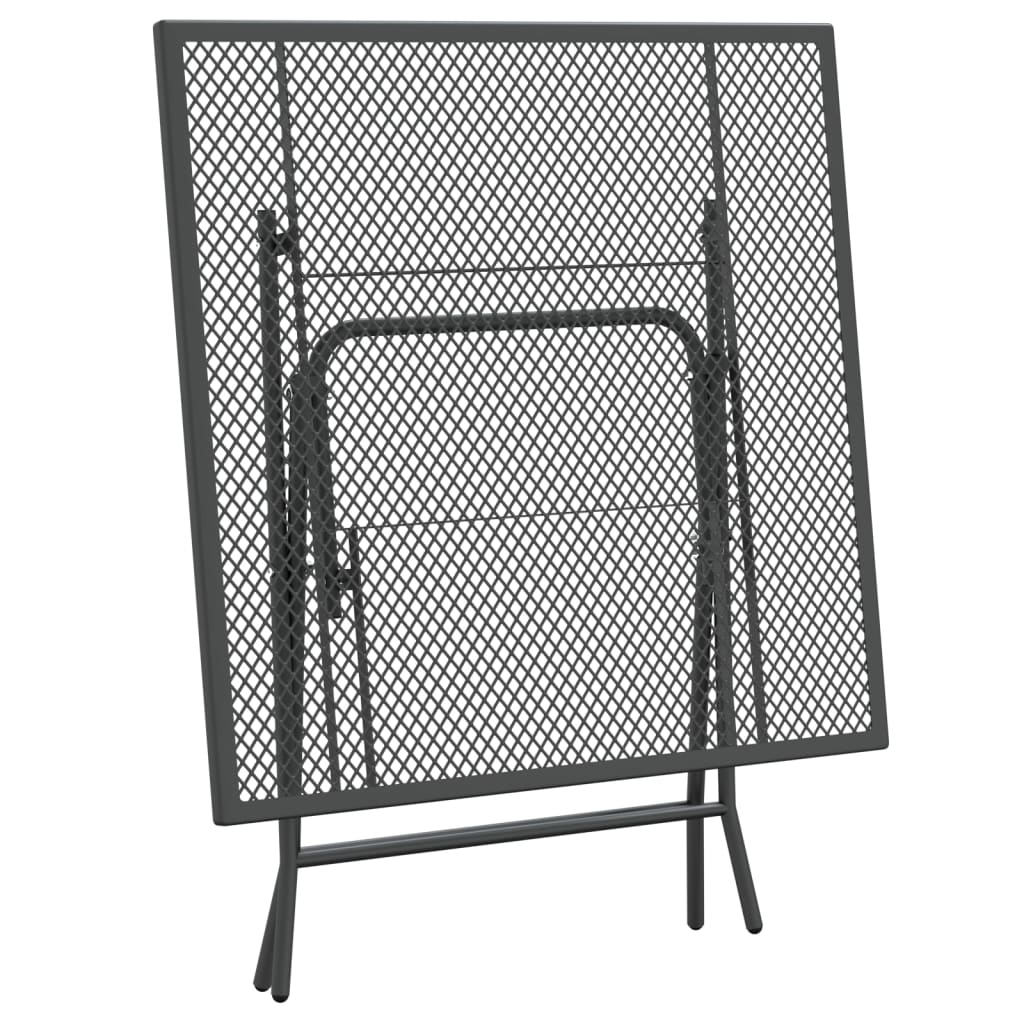 vidaXL Gartentisch 80x80x72 cm Streckmetall Anthrazit