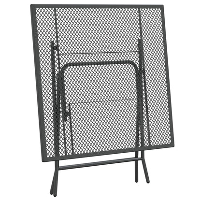 vidaXL Gartentisch 80x80x72 cm Streckmetall Anthrazit