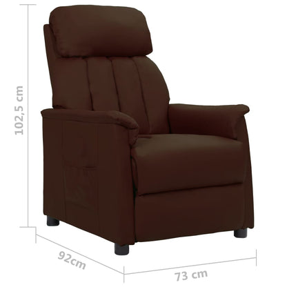 vidaXL Relaxsessel Braun Kunstleder