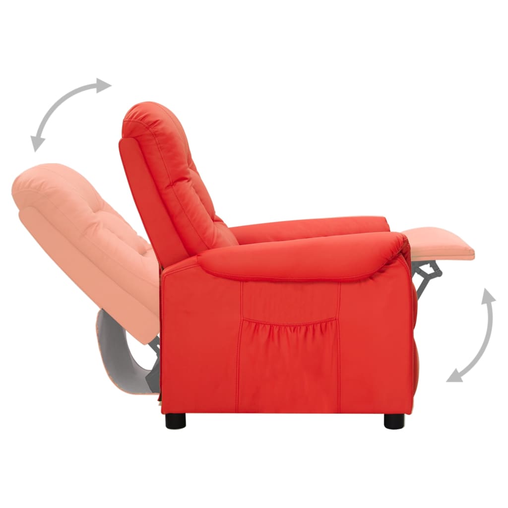 vidaXL Relaxsessel Rot Kunstleder