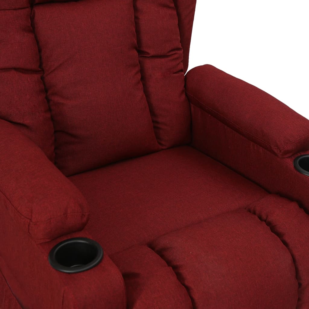 vidaXL Relaxsessel Weinrot Stoff