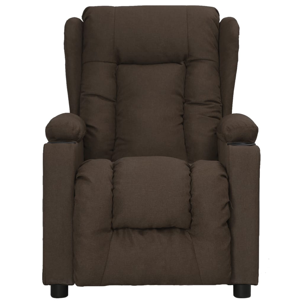 vidaXL Relaxsessel Dunkelbraun Stoff