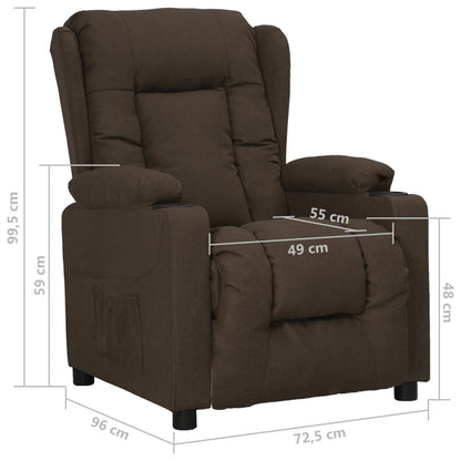 vidaXL Relaxsessel Dunkelbraun Stoff