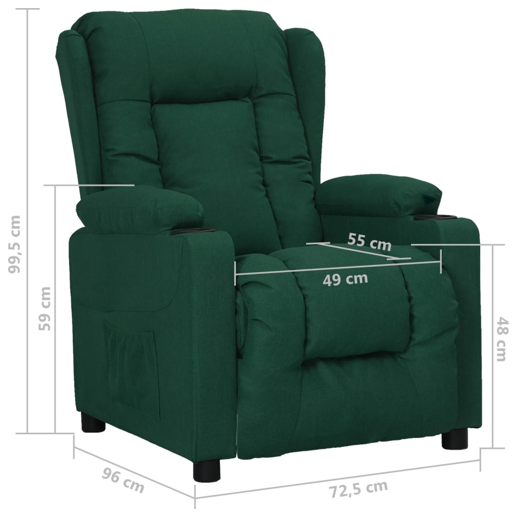 vidaXL Relaxsessel Dunkelgrün Stoff