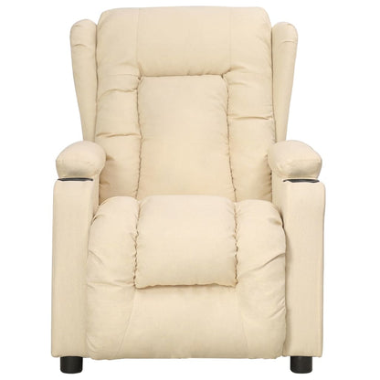 vidaXL Relaxsessel Creme Stoff