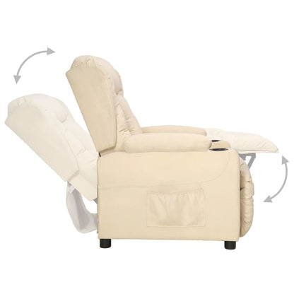 vidaXL Relaxsessel Creme Stoff