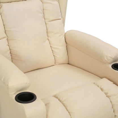 vidaXL Relaxsessel Creme Stoff