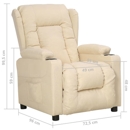 vidaXL Relaxsessel Creme Stoff