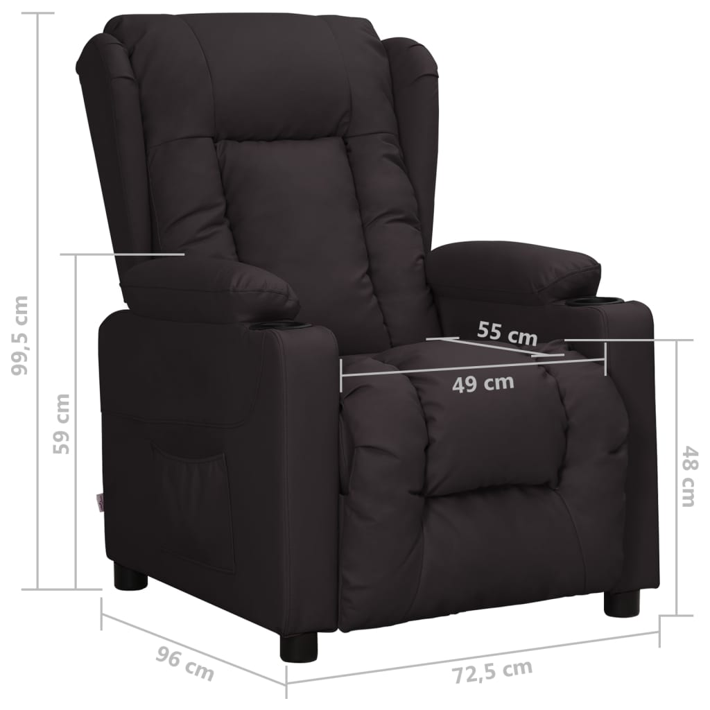 vidaXL Relaxsessel Schwarz Kunstleder