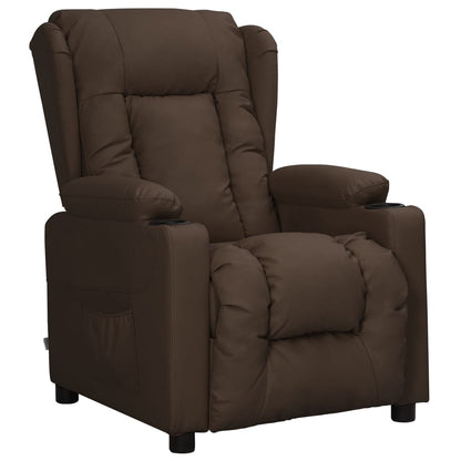 vidaXL Relaxsessel Braun Kunstleder