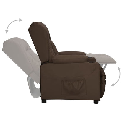 vidaXL Relaxsessel Braun Kunstleder