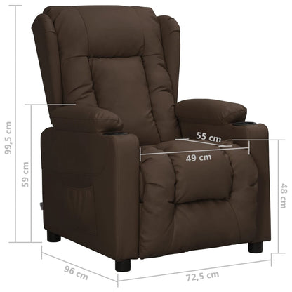vidaXL Relaxsessel Braun Kunstleder