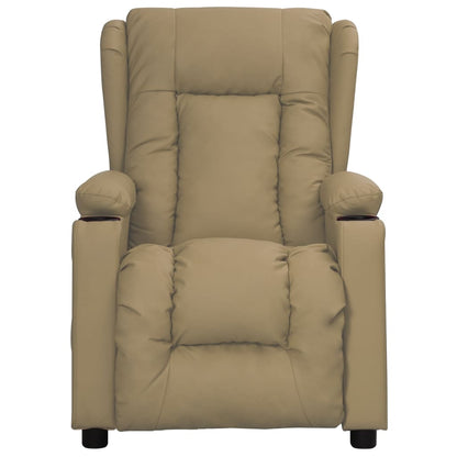 vidaXL Fauteuil relax marron cappuccino en similicuir