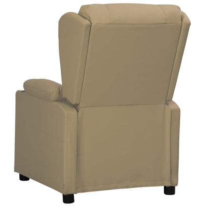 vidaXL Fauteuil relax marron cappuccino en similicuir