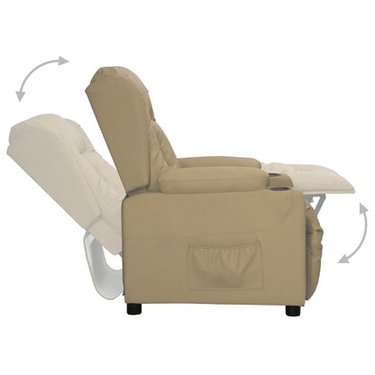 vidaXL Fauteuil relax marron cappuccino en similicuir