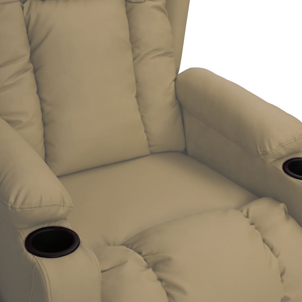 vidaXL Fauteuil relax marron cappuccino en similicuir