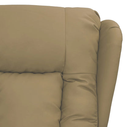 vidaXL Fauteuil relax marron cappuccino en similicuir