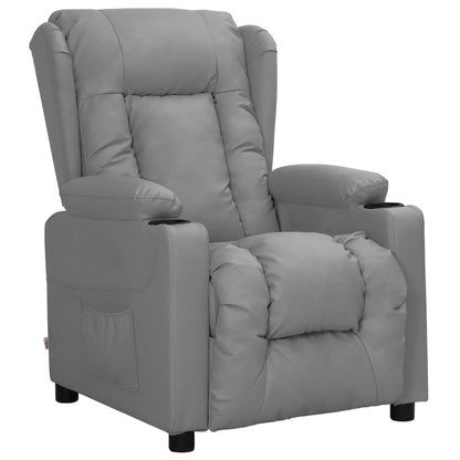 vidaXL Relaxsessel Grau Kunstleder