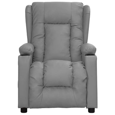 vidaXL Relaxsessel Grau Kunstleder