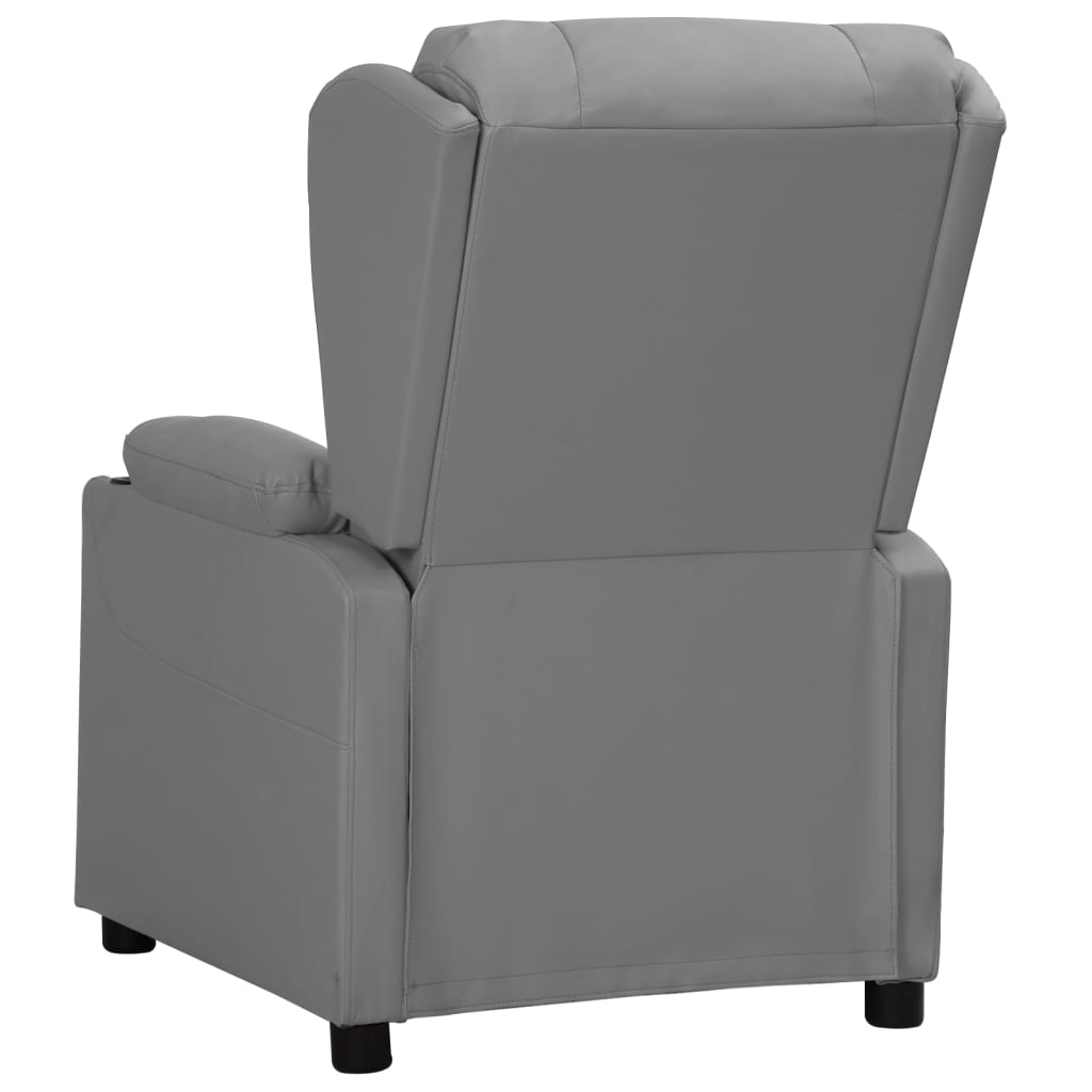 vidaXL Relaxsessel Grau Kunstleder